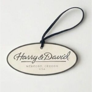 Harry & David Oval Cream Gift Tag with Black Trim